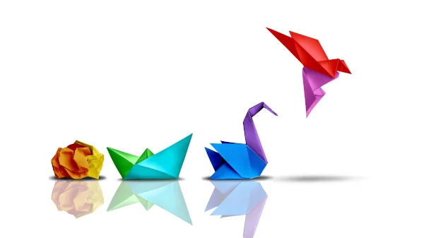 Origami Figuren als Symbol für Interne Kommunikation und Change Management
