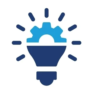 Glühbirne mit Zahnrad als Symbol für Unternehmensberatung